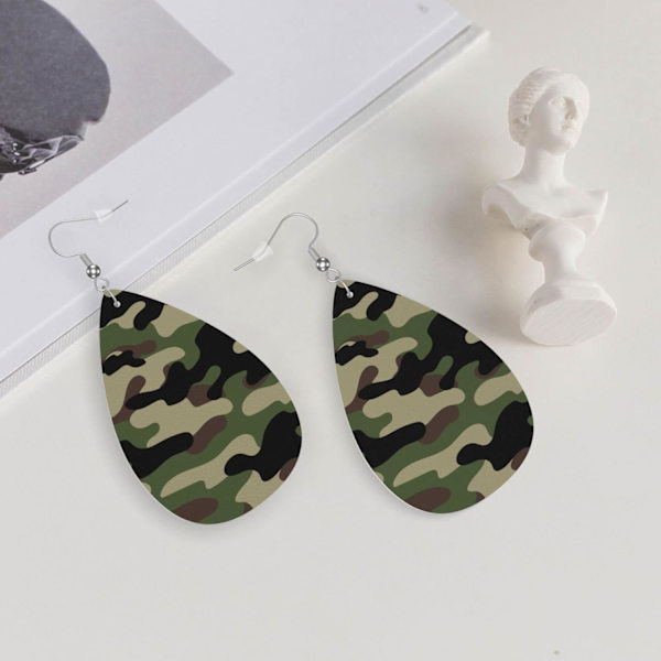 Faux läder tårformade örhängen för tonårsflickor kvinnor drop dangle örhängen present