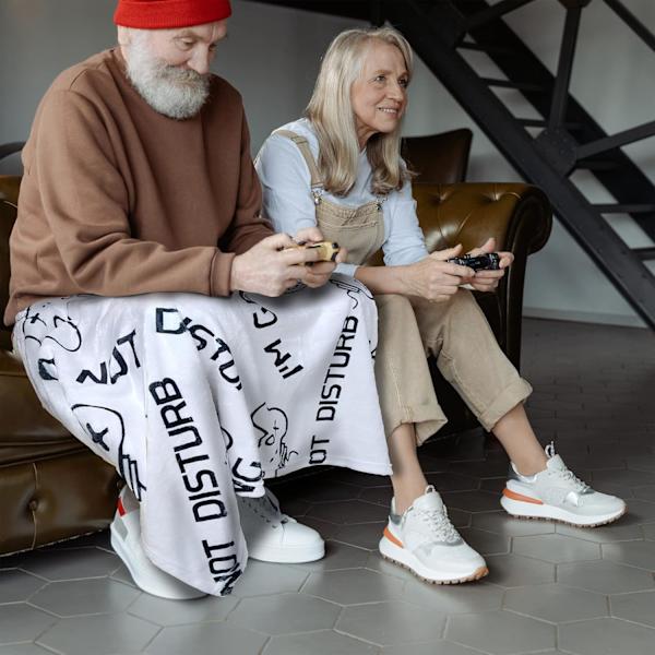 Gamer-gaver Fuzzy Throw Blanket (videospillromdekor, 40 x 50 tommer)