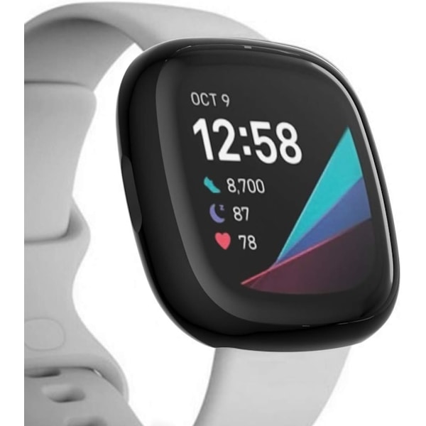 Kompatibel med Fitbit Versa 3 / Sense skärmskydd - Ultra Slim Full Cover Case