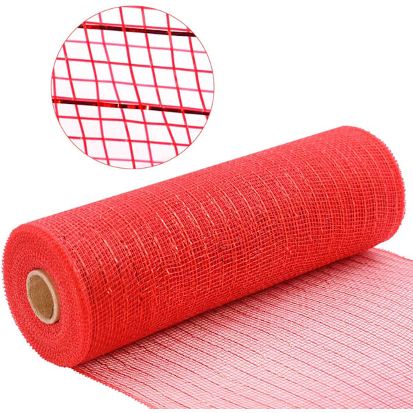 Deco Poly Dekorationsnet med metallisk folie 10 tommer x 30 fod pr. rulle til