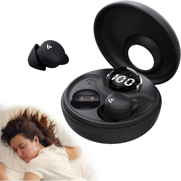 Bluetooth 5.3 Sovproppar - Ljudisolerande, Osynlig Design för Sidosovare, Träning & Vandring
