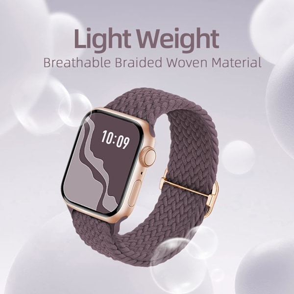 Flettet Stretchy Solo Loop kompatibel med Apple Watch Band