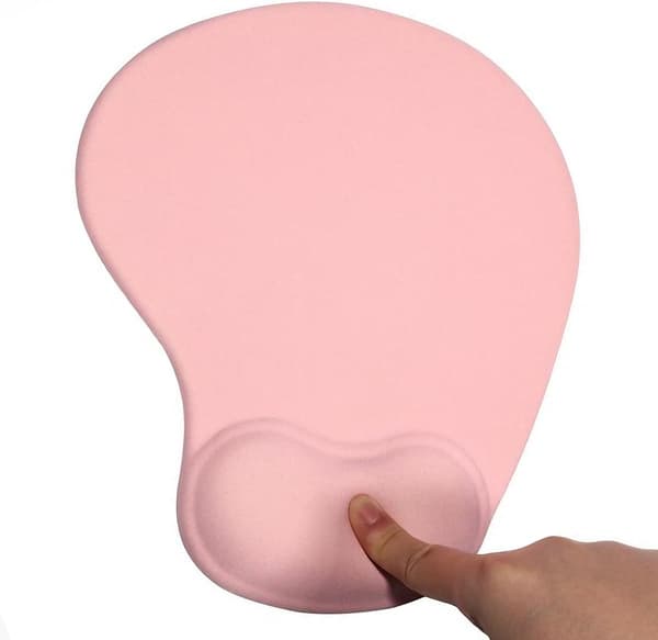 Ergonomisk musemåtte med håndledsstøtte, gel håndledsstøtte musemåtte, smertelindrende musemåtte til bærbar computer, skridsikre musemåtter til kontor og hjem (lys