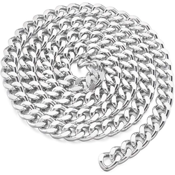 6,56 fod aluminium kantkæder Twisted Links 16,5x13x3,5 mm Sølv