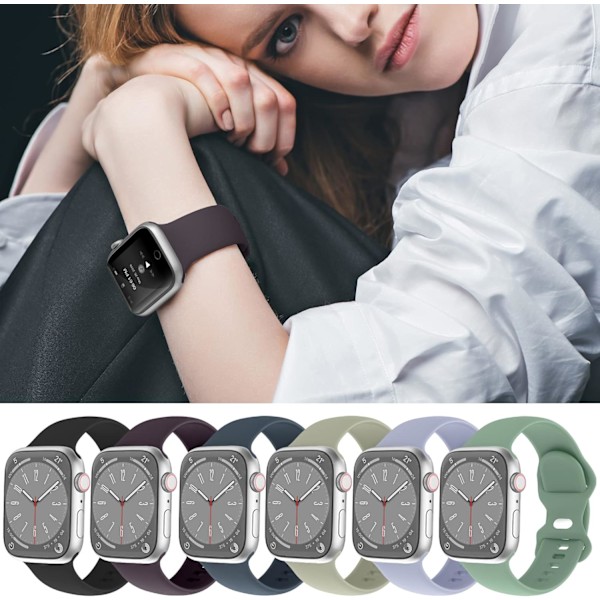 6-pakning sportsband som er kompatible med Apple Watch Band 41 mm 40 mm 38 mm