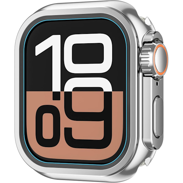 Robust metaletui i designerstil til Apple Watch Series 10 (2024) 46 mm, beskyttelse til ændring til Ultra 2/1, beskyttende metaletui-bumper til iWatch Series 1