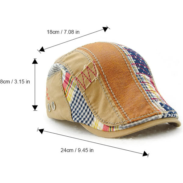Herre Beret Hat Justerbar Newsboy Cap: Gatsby Style