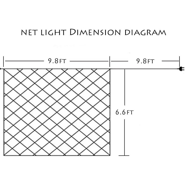 Nätstrålkastare, 200 LED julnätljus, 8 belysningslägen Vattentäta nätljus för utomhus/inomhus, julgran, varmvitt