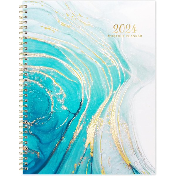 2024 Månedlig Planlegger - Januar til Desember 2024 (9x11) Twin-Wire Binding