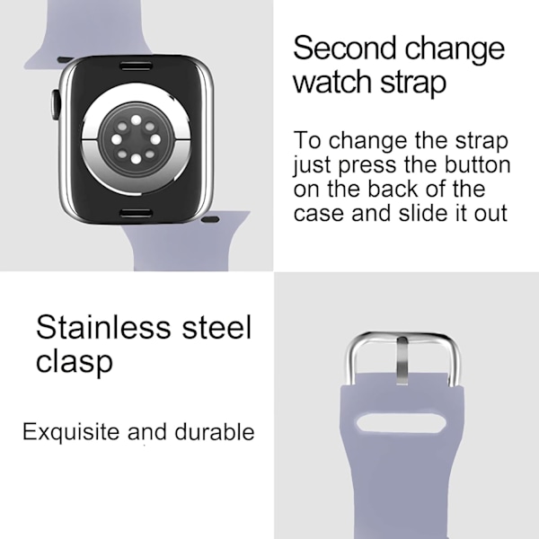 Kompatibelt Apple Watch -band iWatch-band 44mm 42mm 40mm 38mm, mykt