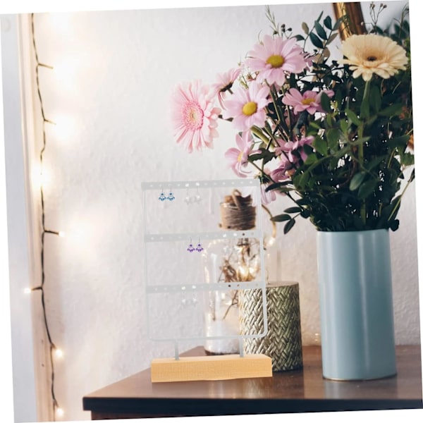 Smyckesställ örhänge hållare örhängen hängande ställ örhängen display ställ delikat smyckesställ örhängen stativ butik smycken arrangör vit
