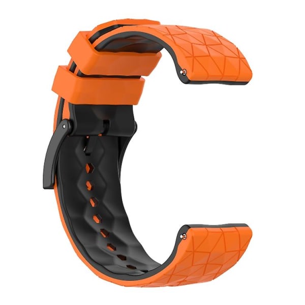 För Suunto 9 Tvåfärgat Silikon Armband SSQ Orange Black