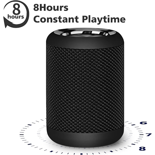 T10 Vanntett Bluetooth-høyttaler - 8 timers spilletid