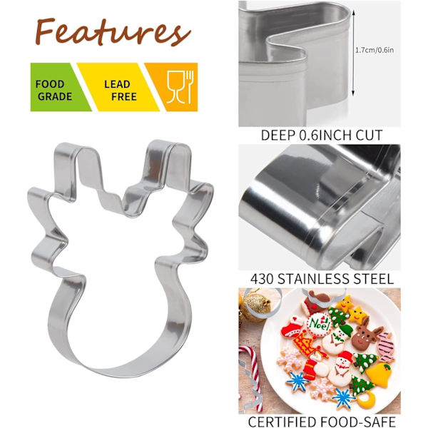 Kakeform - Pakke med 10 julekake Cutter Set