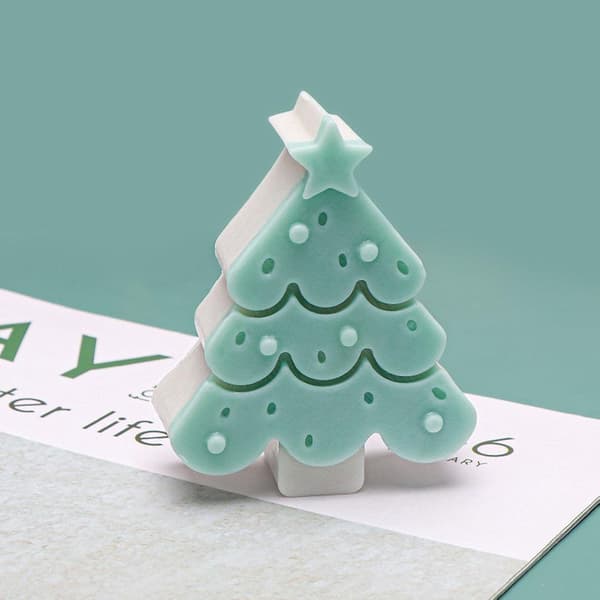 3D Julelysforme, Hjorte Silikone Sæbeforme til Lysfremstilling, Honningkagemandsforme, DIY Badebombe Chokolade Kagedekoration, Ideel DIY