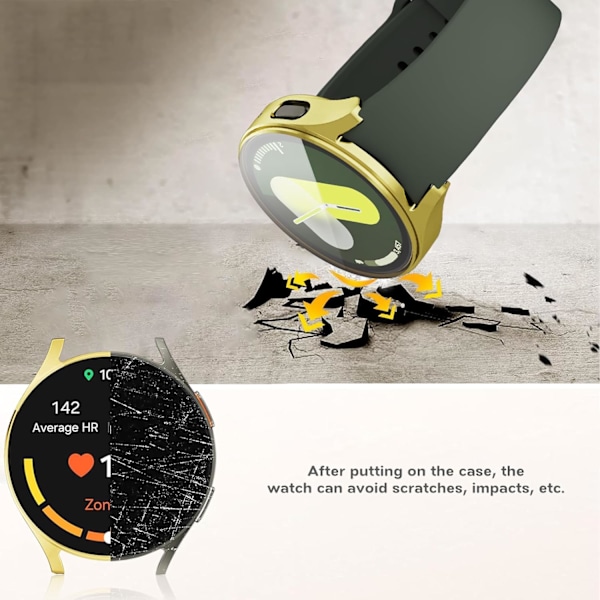 6-pak Etui Kompatibelt med Galaxy Watch 7 40mm Etui Skærmbeskytter Blødt TPU Dæksel Fuld Beskyttende Bumper til Watch 7 Remme Tilbehør (40mm,