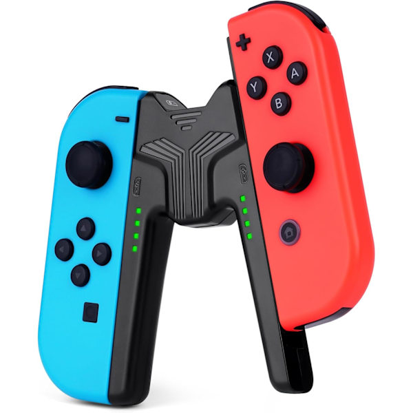 wxsp Opladningsgreb, til Nintendo Switch NS/Switch OLED, opladningsgreb med LED-display, opladningsgreb til V-formet controller, tilbehør, USB Type