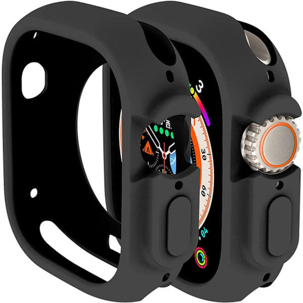 Kompatibel med Apple Watch Ultra 2 49mm Etui, Apple Watch Ultra 49mm Etui, Slankt TPU Stødfanger Cover Anti-Ridse Beskyttelses Etui Cover til Apple Watch Ul