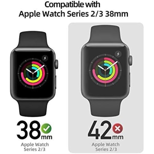 Kompatibel med Apple Watch Series 3 / Series 2 deksel med skjermbeskytter