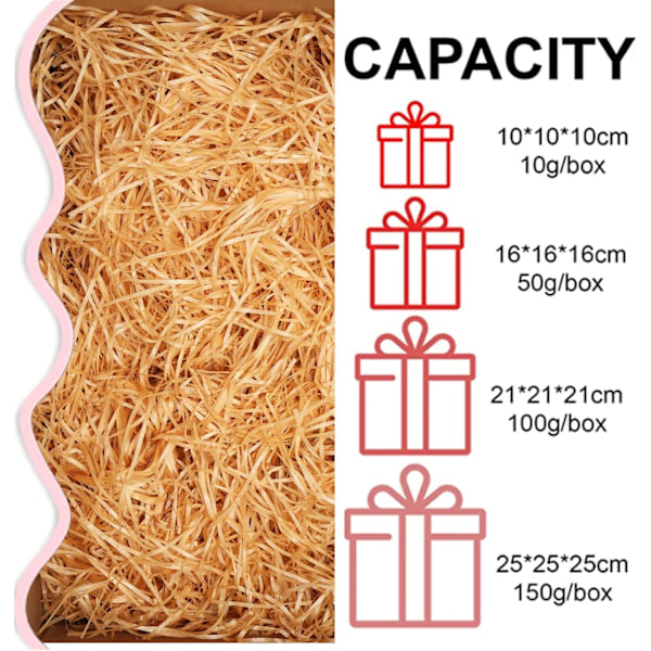 200 gram strimlat papper presentförpackning - hämmare