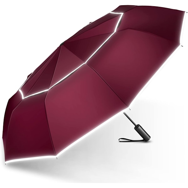 10 Ribs Windproof Umbrella for Rain. Compact Travel Umbrella Large