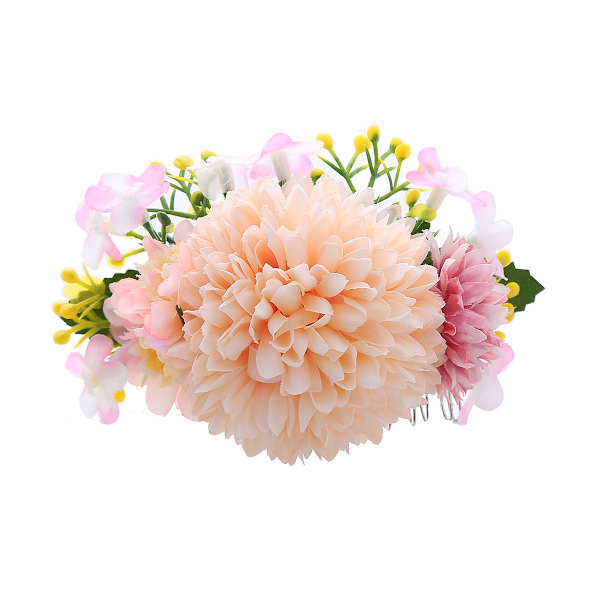 Simulerad pionblomma hårkam Brudkam