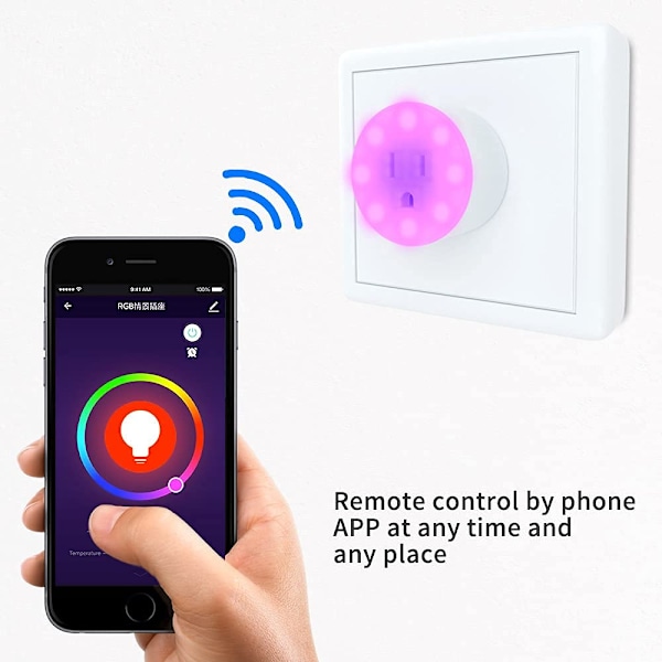 Wifi Smart Plug med Uttak Tuya Smart Life App Remote