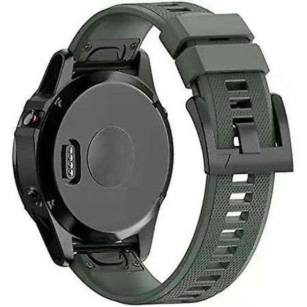 Silikonarmband för Fenix 5x 26mm bredd Kompatibel med Fenix 5x/fenix 5x Plus/fenix 6x Pro ArmyGreen