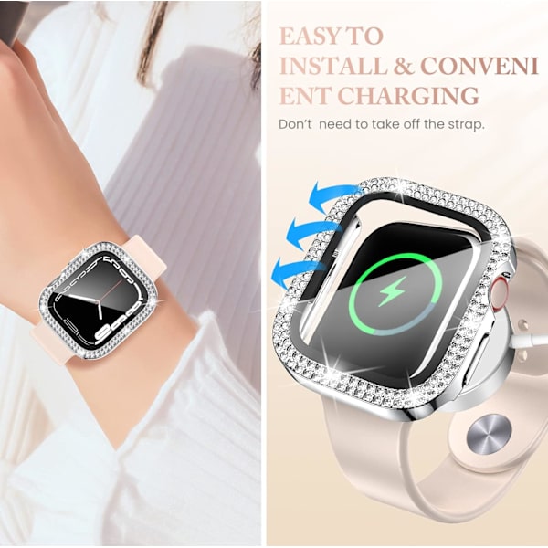 4-pack skärmskydd för Apple Watch 38 mm serie 3/2/1 Bling-fodral