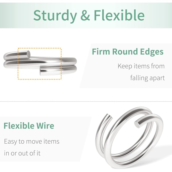 100 stk. 10 mm Mini Split Springringe - Smycken Connectors