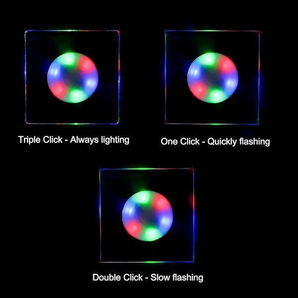 Set med 6 fyrkantiga LED-underlägg - Light Up Coasters för fester