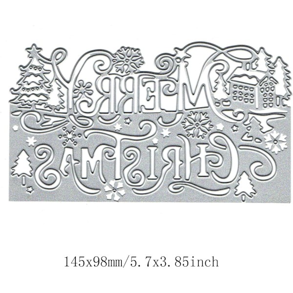Glædelig jul kant metal die cuts - DIY Scrapbooking Decor