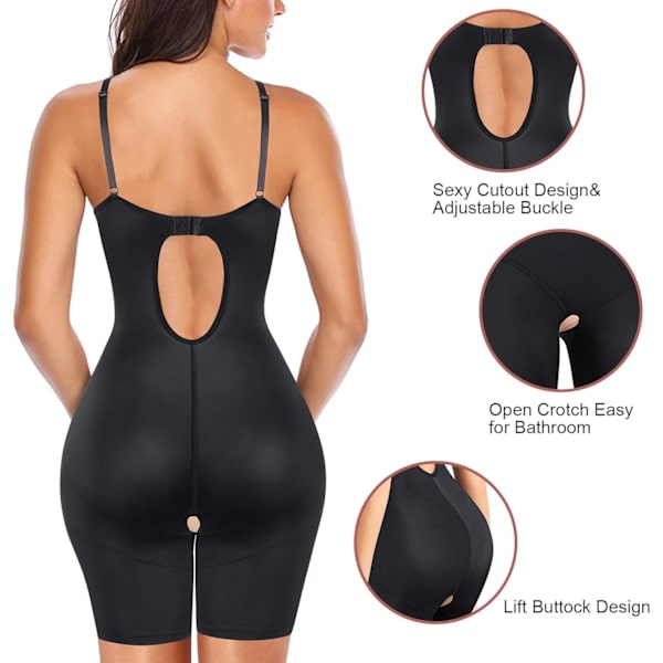 Kvinnors Shapewear Bodysuit Tummy Control Body Shaper Spaghetti Strap BH-topp