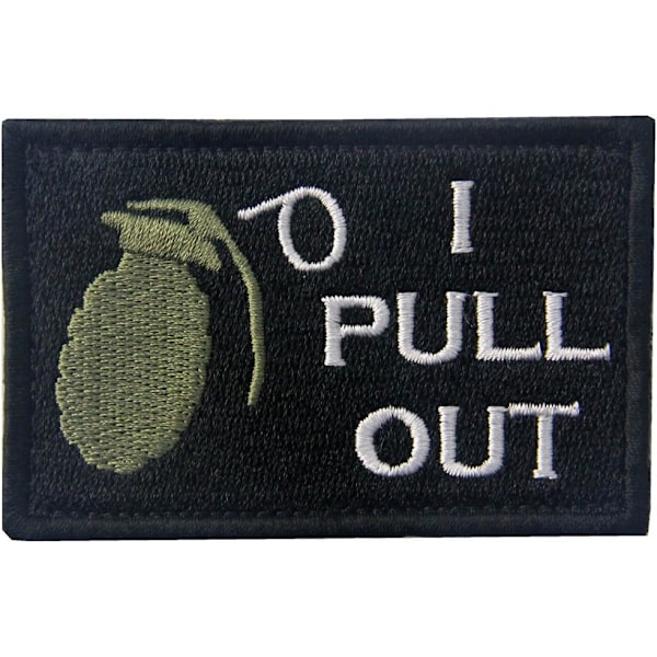 Taktisk I Pull Out Rolig Militär Patch Broderad Applikation Armé Morale Hook & Loop Emblem