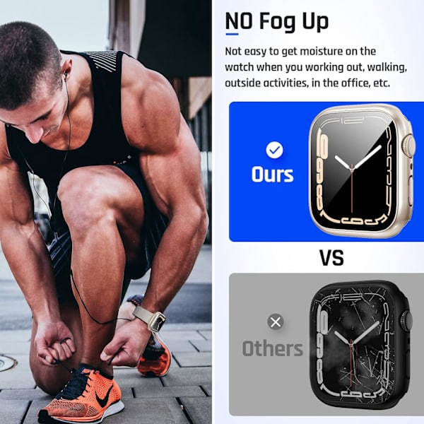 2 i 1 vattentätt fodral för Apple Watch-skärm