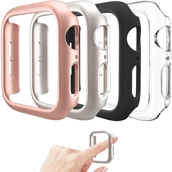 4-pack kompatibel med Apple Watch Case 44Mm Series 6 5 4 Se, hårt dator