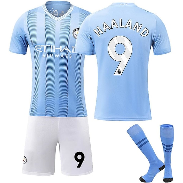Fotbollströja kläder fotbollskläder 23 24 hem/utomhus kortärmad skjorta och shorts strumpor set nr 17/9 pojkar för vuxna barn