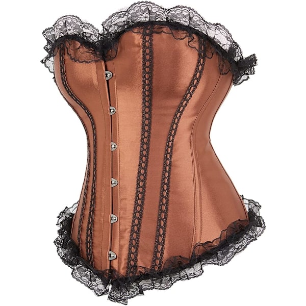 Plus Size Korsetter för Kvinnor Blommig Overbust Korsett Topp Bustier Lingeire