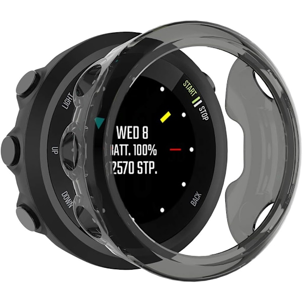 Kompatibelt TPU-skyddsfodral för Garmin Forerunner 45, Mjukt TPU-skyddsfodral för Garmin Forerunner 45 Smartwatch (TPU Svart) T