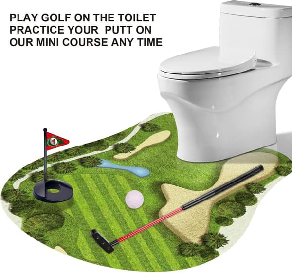 wxsp 1 stk - Toalett Golfsett - Mini Golfbane Luksus - PVC - Moro