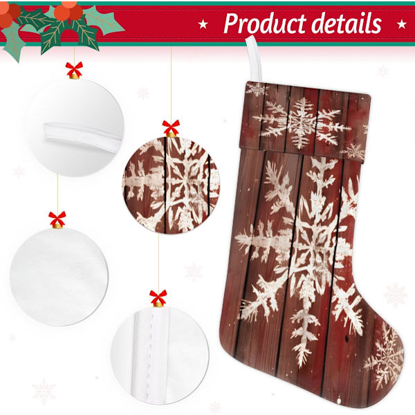 Juleklassiker Design Jule Strømpe Gaveholdere Juleferie Jule Strømper Sokker til Familie Dekoration Hængende Ornament Fest, 45 x 19,8