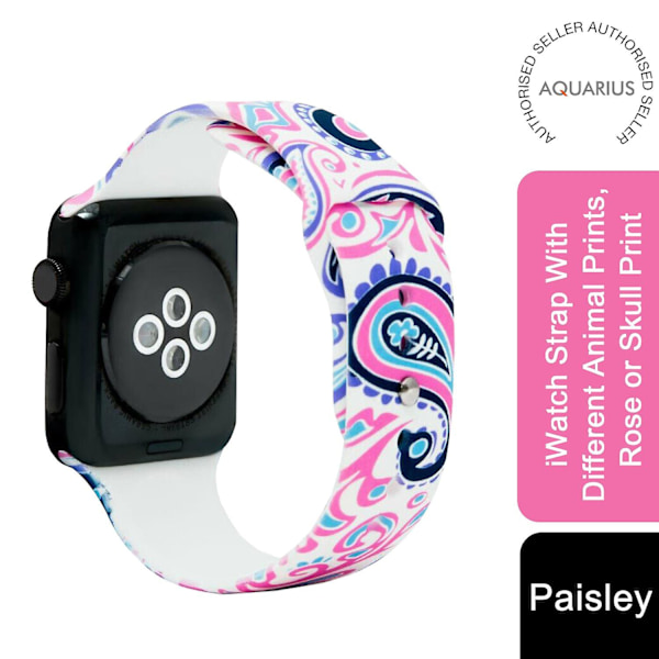 iWatch Silikonsportsrem med Paisley 42mm trykk