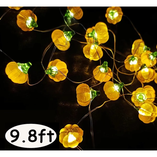Litiumbatteri Høstborddekor Høstlys Gresskar String Lights
