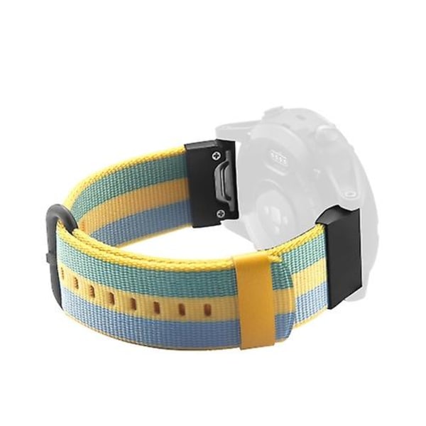 Til Garmin Fenix ​​5 Quick Release Nylon Watch Band PDW Pollen Yellow