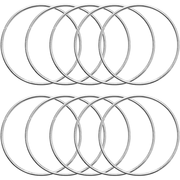 Metallringer for håndverk og makraméringer (10 stk.)