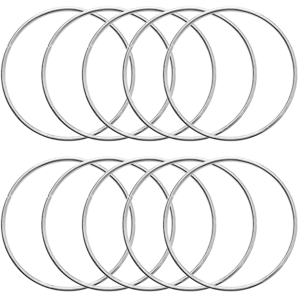Metalringe til håndværk og makraméringe (10 stk.)