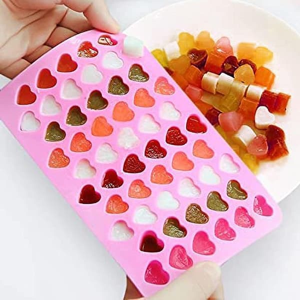 Silikoneforme til voks smelter & sæbe - Hjerte, Mini slik & isterningebakker - DIY gelé & vingummi