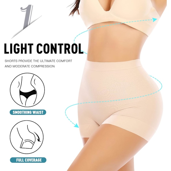 Sömlösa formande boyshorts trosor för kvinnor Slip shorts under klänning mage