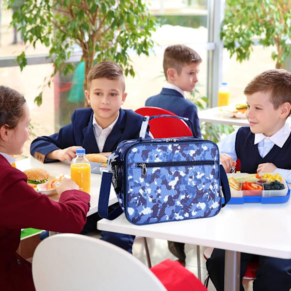 Isolerad lunchlåda väska - Termisk kylväska med justerbar rem (Camblue)