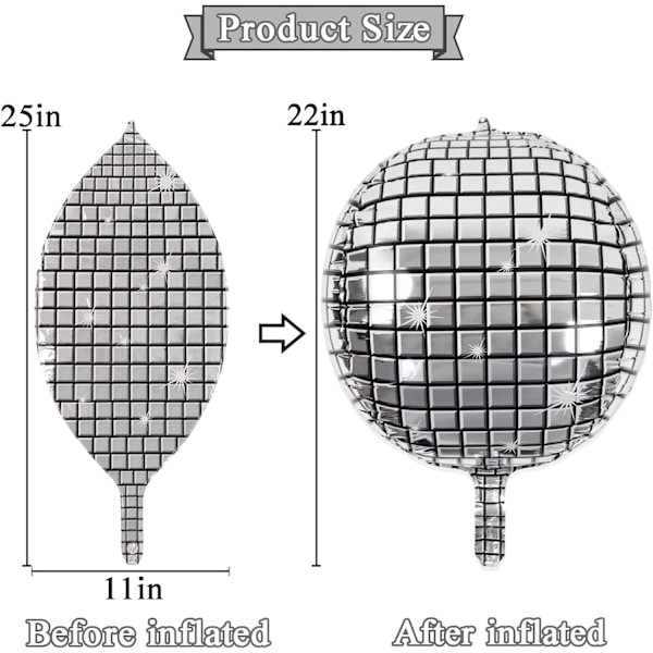 6-pack stora discobollar för 70-talet